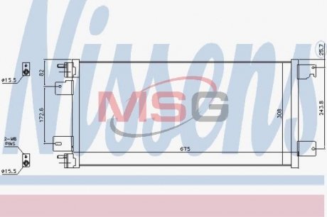 Радіатор кондиціонера NISSENS 940701