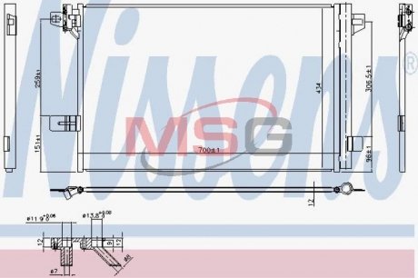 Радиатор кондиционера NISSENS 940732