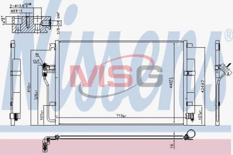 Конденсатор кондиціонера MERCEDES SPRINTER W 906 (06-) NISSENS 940826