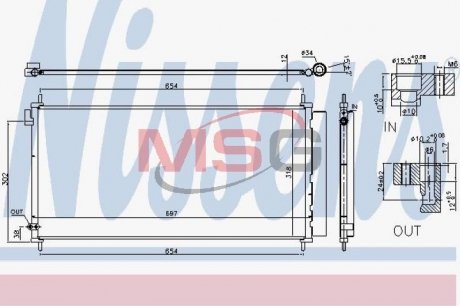 Радиатор кондиционера NISSENS 941038