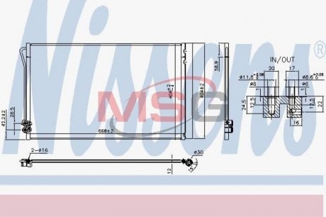 Радіатор кондиціонера NISSENS 941054