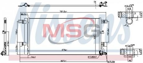 Радіатор кондиціонера (з осушувачем) NISSENS 941076 (фото 1)