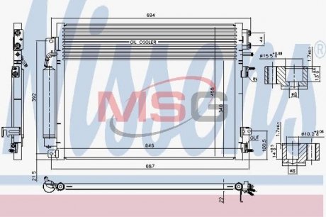 Радиатор кондиционера NISSENS 941084