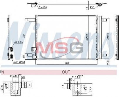 Конденсатор кондиционера VW/SEAT/SKODA 13- NISSENS 941099