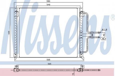 Радіатор кондиціонера NISSENS 94201