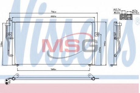 Радиатор кондиционера NISSENS 94305