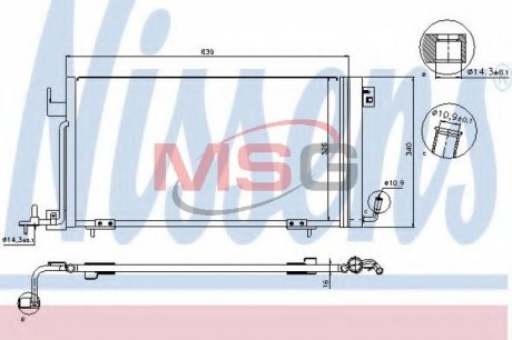 Радиатор кондиционера NISSENS 94321