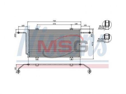 Радіатор кондиціонера NISSENS 94326