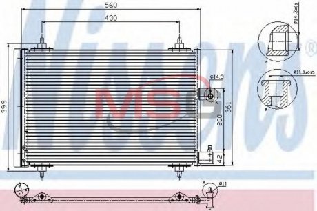 Радіатор кондиціонера NISSENS 94534