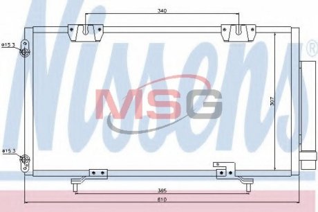 Радіатор кондиціонера NISSENS 94540