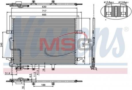 Конденсатор кондиционера MERCEDES E-CLASS W211 (02-) (выр-во) NISSENS 94614