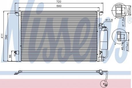 Радиатор кондиционера NISSENS 94675 (фото 1)