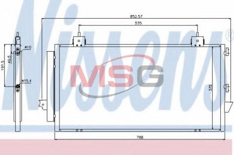 Конденсатор кондиционера TOYOTA RAV 4 II (00-) (выр-во) NISSENS 94741 (фото 1)