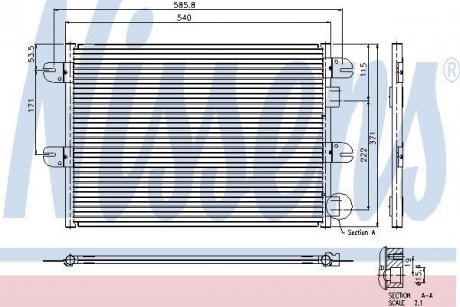 Радіатор кондиціонера NISSENS 94764