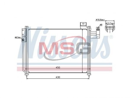 Радіатор кондиціонера NISSENS 94766