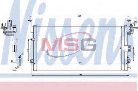 Радиатор кондиционера HYUNDAI SONATA/KIA MAGENTIS 01>09/05 (выр-во) NISSENS 94775