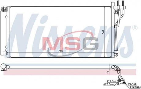 Радиатор кондиционера NISSENS 94804