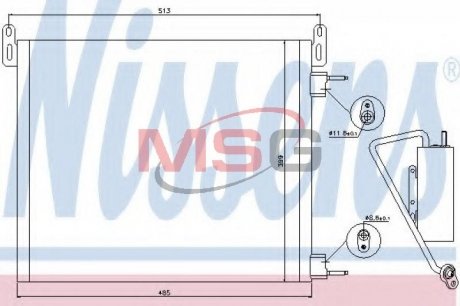 Конденсатор, кондиционер NISSENS 94805