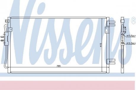 Радиатор кондиционера NISSENS 94806