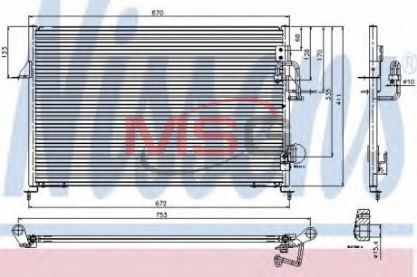 Радиатор кондиционера NISSENS 94808