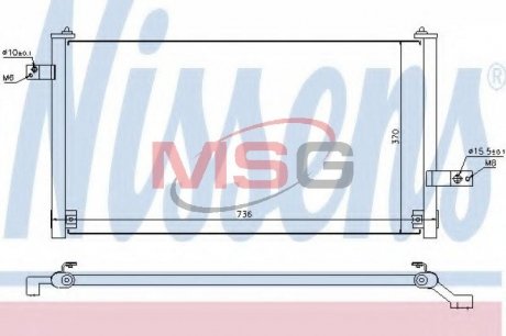 Радіатор кондиціонера NISSENS 94847