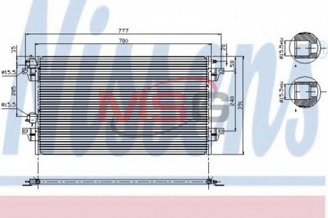 Радиатор кондиционера NISSENS 94856