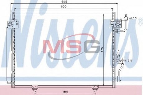 Радиатор кондиционера NISSENS 94864