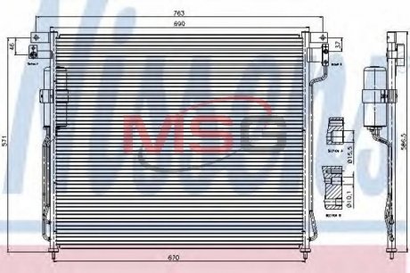 Конденсатор кондиционера NISSAN (выр-во) NISSENS 94879