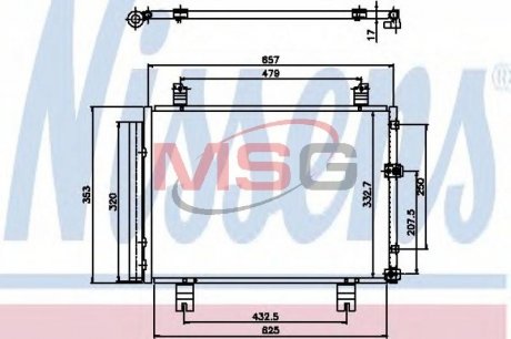 Радиатор кондиционера NISSENS 94950