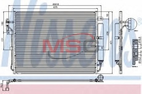 Радиатор кондиционера NISSENS 94962