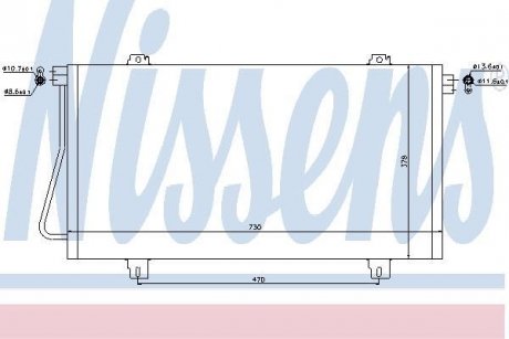 Радиатор кондиционера NISSENS 94989