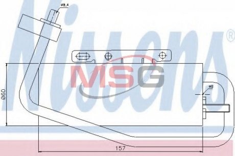 Осушувач кондиціонера OPEL VECTRA C (02-) (вир-во) NISSENS 95338