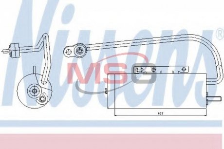 Осушувач кондиціонера Opel Vectra C 02- NISSENS 95339