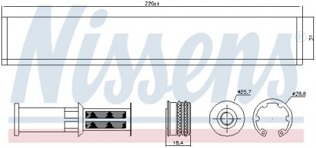 Осушитель кондиционера NISSENS 95598