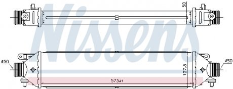 Интеркулер ALFA GIULIETTA/FIAT DOBLO/OPEL COMBO 1,3D/1,6D 15- NISSENS 961464