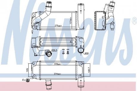 Інтеркулер TOYOTA AURIS/COROLLA 1,4D 07- NISSENS 96429