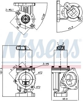 Клапан рециркуляции ВГ (EGR) NISSENS 98167