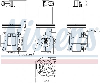 Клапан EGR NISSENS 98180