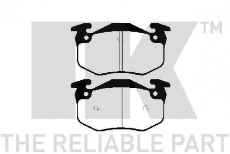 Гальмівні колодки, дискове гальмо (набір) NK 223927