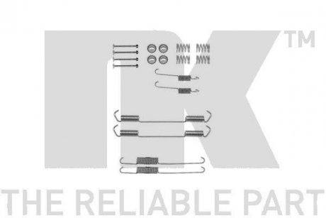 Монтажний набір гальмівних колодок NK 7999689