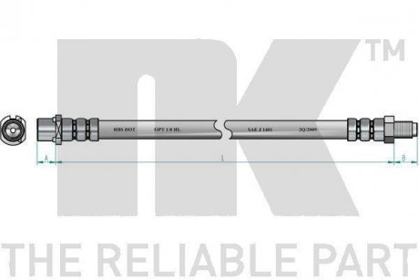 Шланг гальмівний NK 8523144