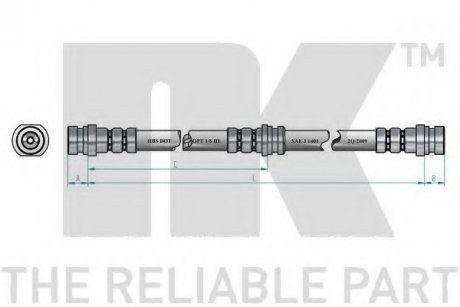 Шланг тормозной NK 853055 (фото 1)