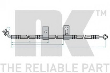 Шланг тормозной NK 853511 (фото 1)