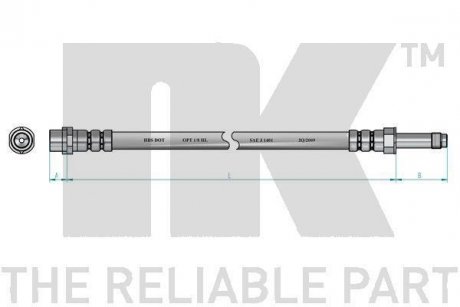 Шланг тормозной NK 8547134 (фото 1)