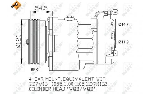 Компресор кондиціонера NRF 32033