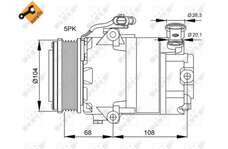 Компрессор, кондиционер NRF 32082