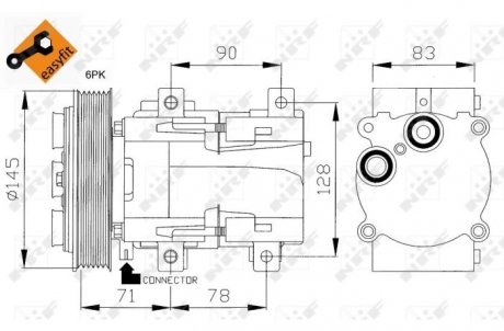 Компресор кондиціонера NRF 32085