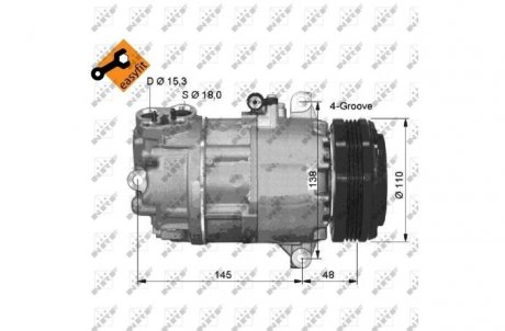 Компрессор, кондиционер NRF 32493