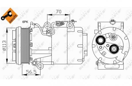 Компрессор, кондиціонера NRF 32722