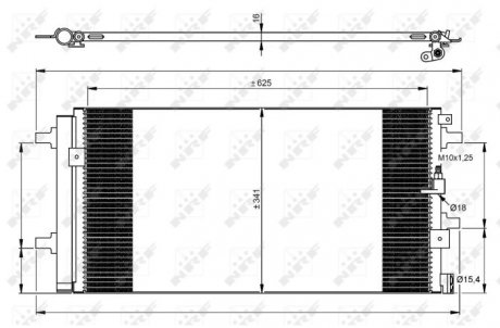 Радиатор кондиционера NRF 350060